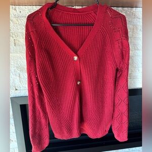 Never worn wine coloured cardigan.